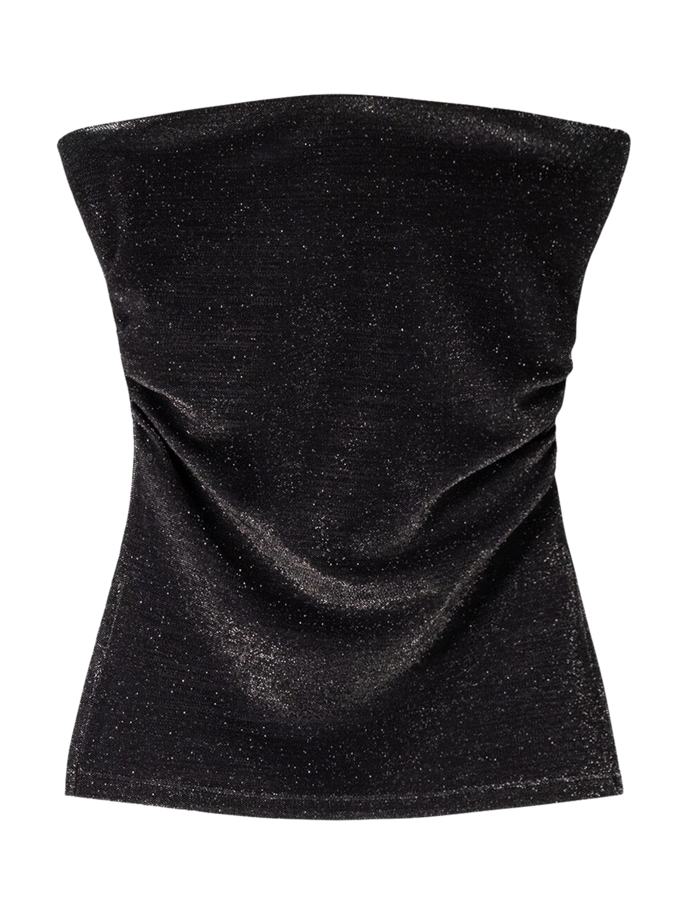 Top di Bershka in nero: frontale