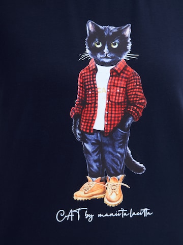 CAT by Maniita Lacitta T-Shirt 'COUNTRY CAT' in Blau