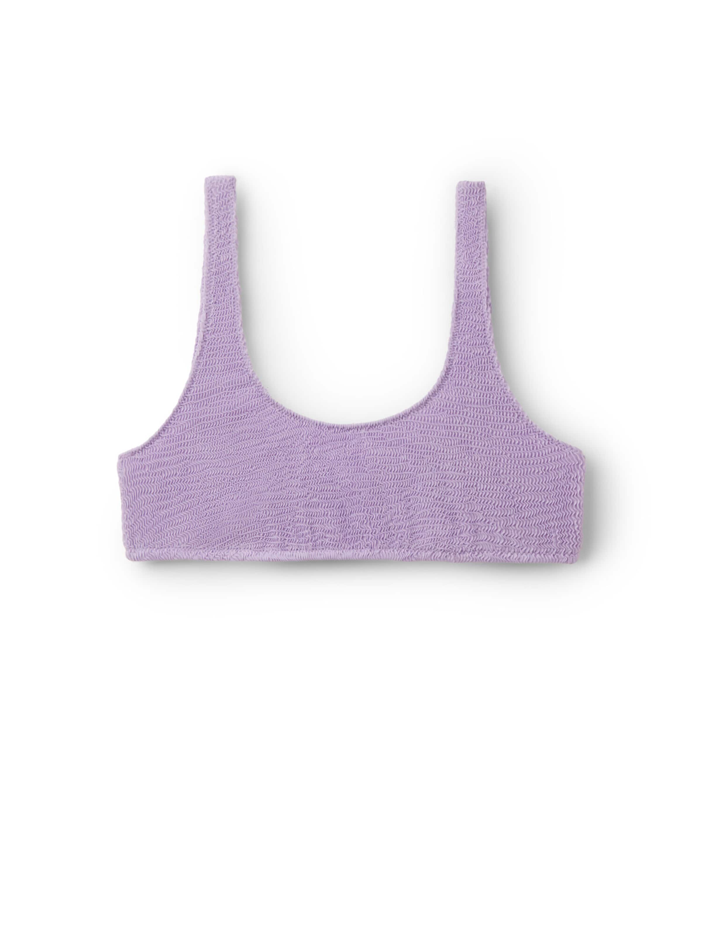 CALZEDONIA Bralette Bikini Top 'CRINKLE WAVES' in Purple: front