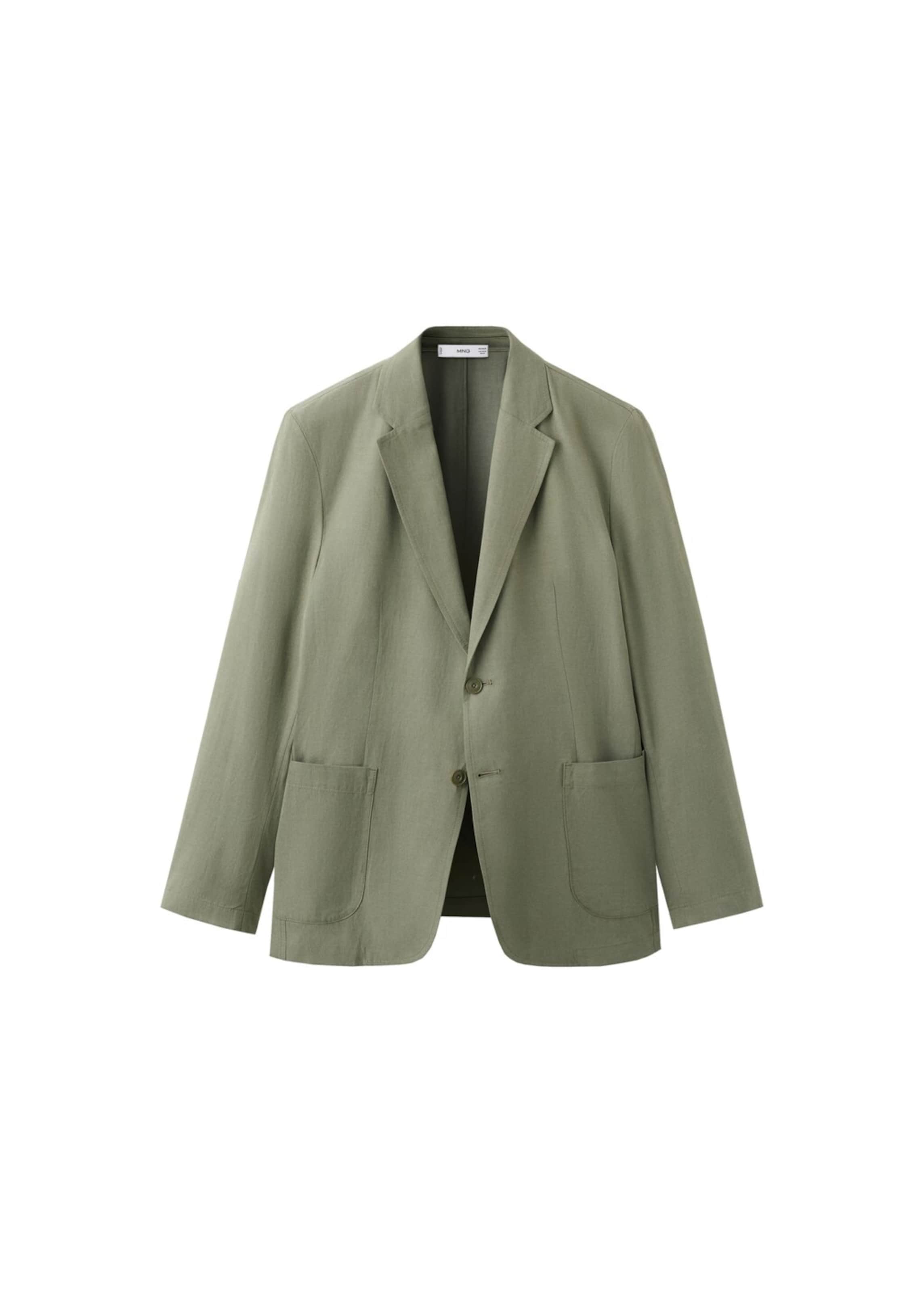 MANGO MAN Suit Jacket 'Delave' in Green: front