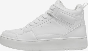 ONLY High-Top Sneakers 'SAPHIRE' in White: front