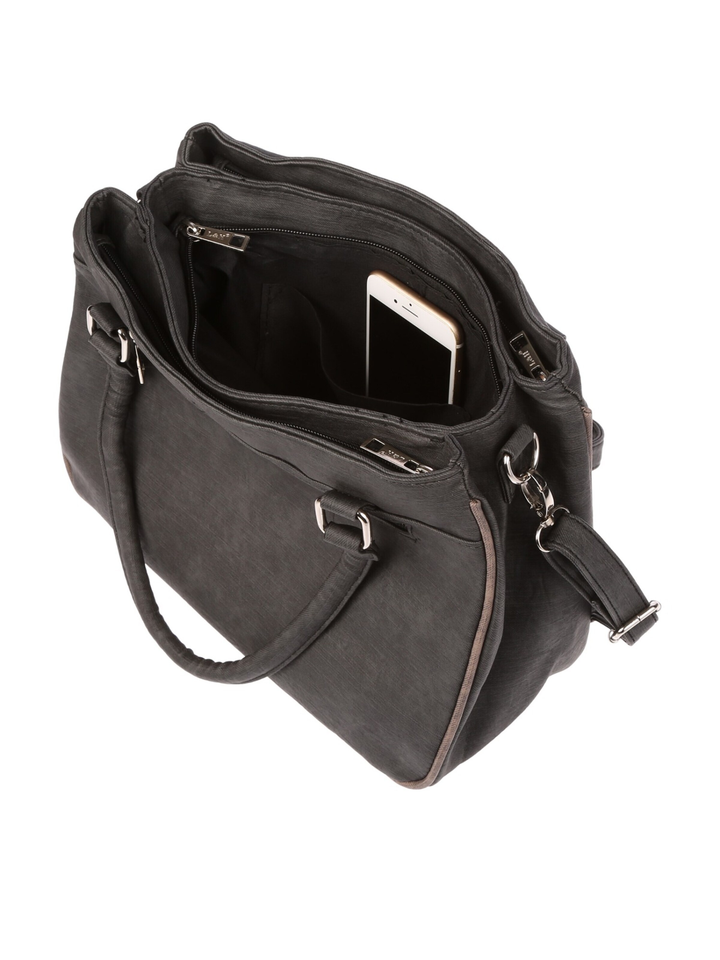Christian Wippermann Handtasche 'Große Damen Tasche Umhängetasche Schultertasche'‌‌‌‌‌‌‌‌‌‌ in Grau