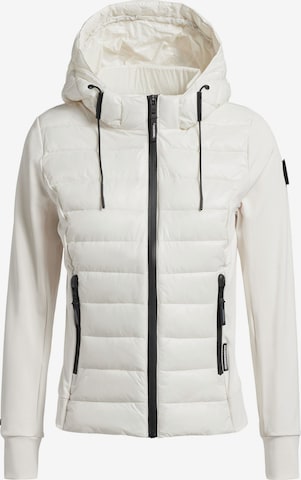 khujo Winter Jacket ' GHITA SHINY ' in White: front