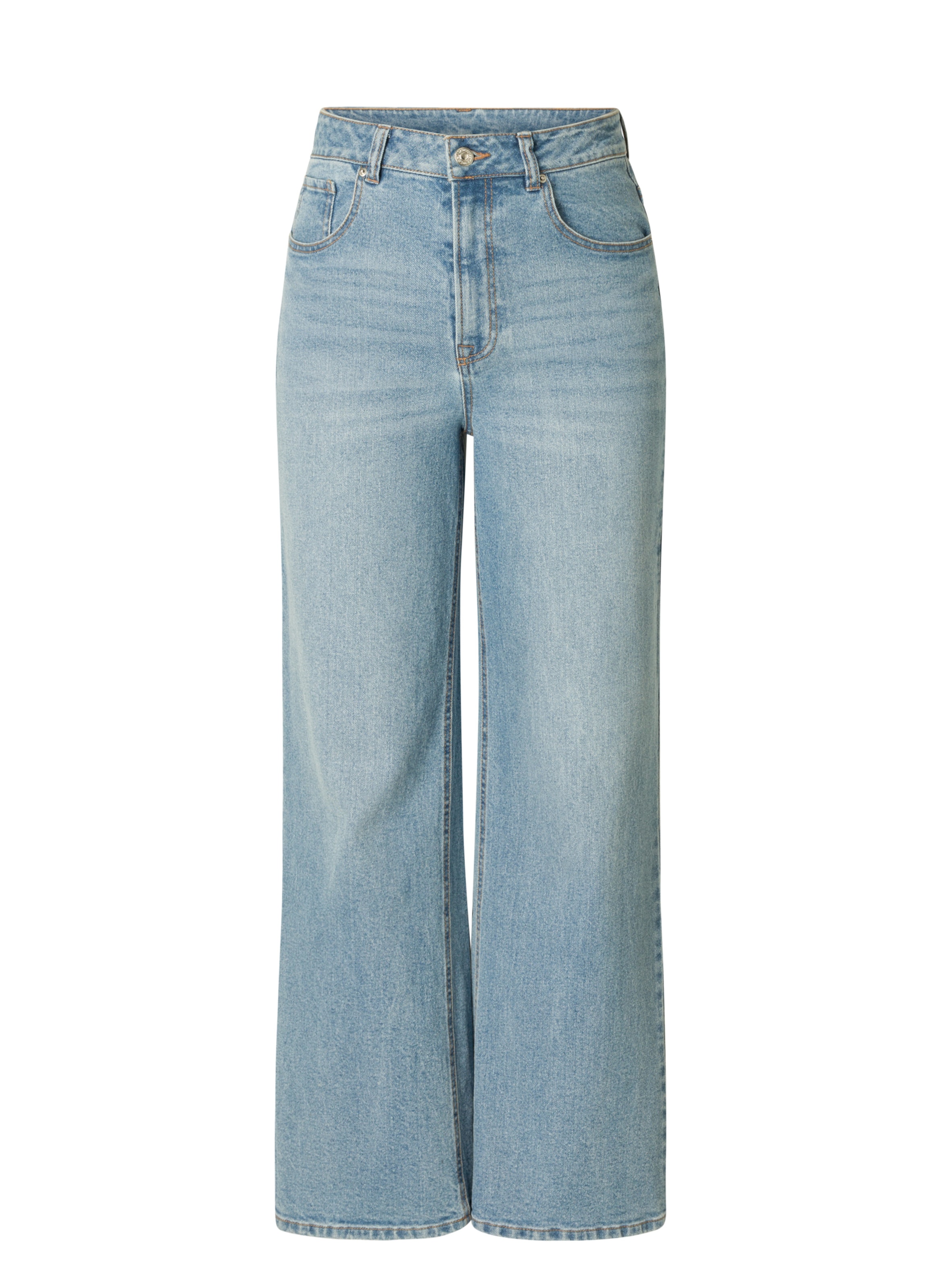 BASE LEVEL Wide Leg Jeans in Blau: Vorderseite