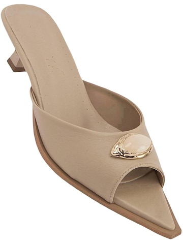 Mule 'Dania' Limoya en beige : devant