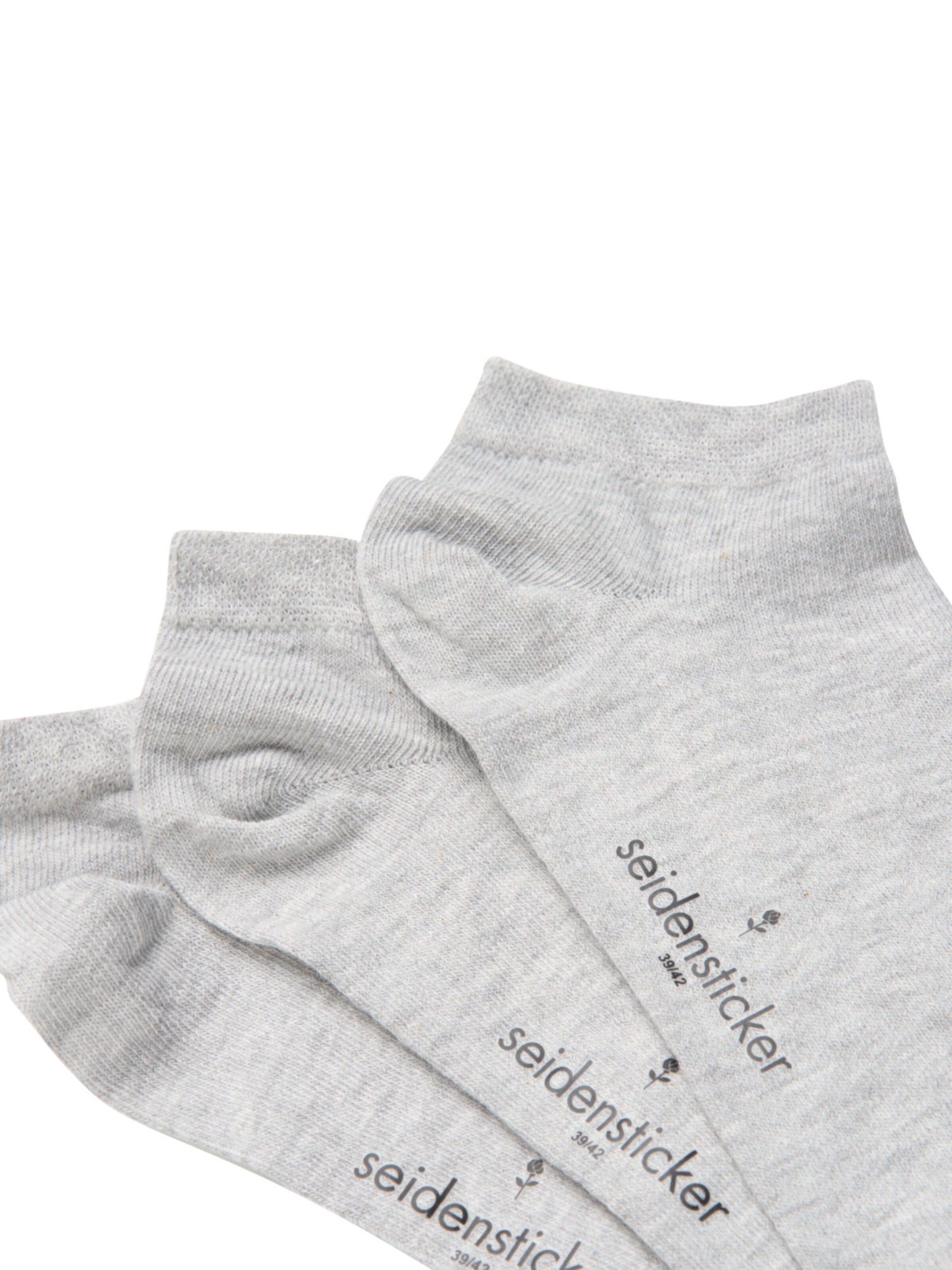 Chaussettes 'Schwarze Rose' SEIDENSTICKER en gris