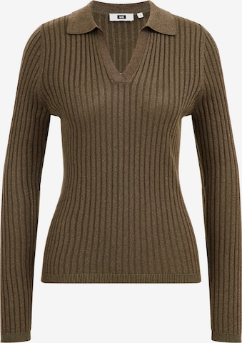 WE Fashion Sweater in Green: front