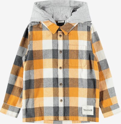 NAME IT Hemd 'Leliam' in grau / orange / pastellorange / dunkelorange / weiß, Produktansicht