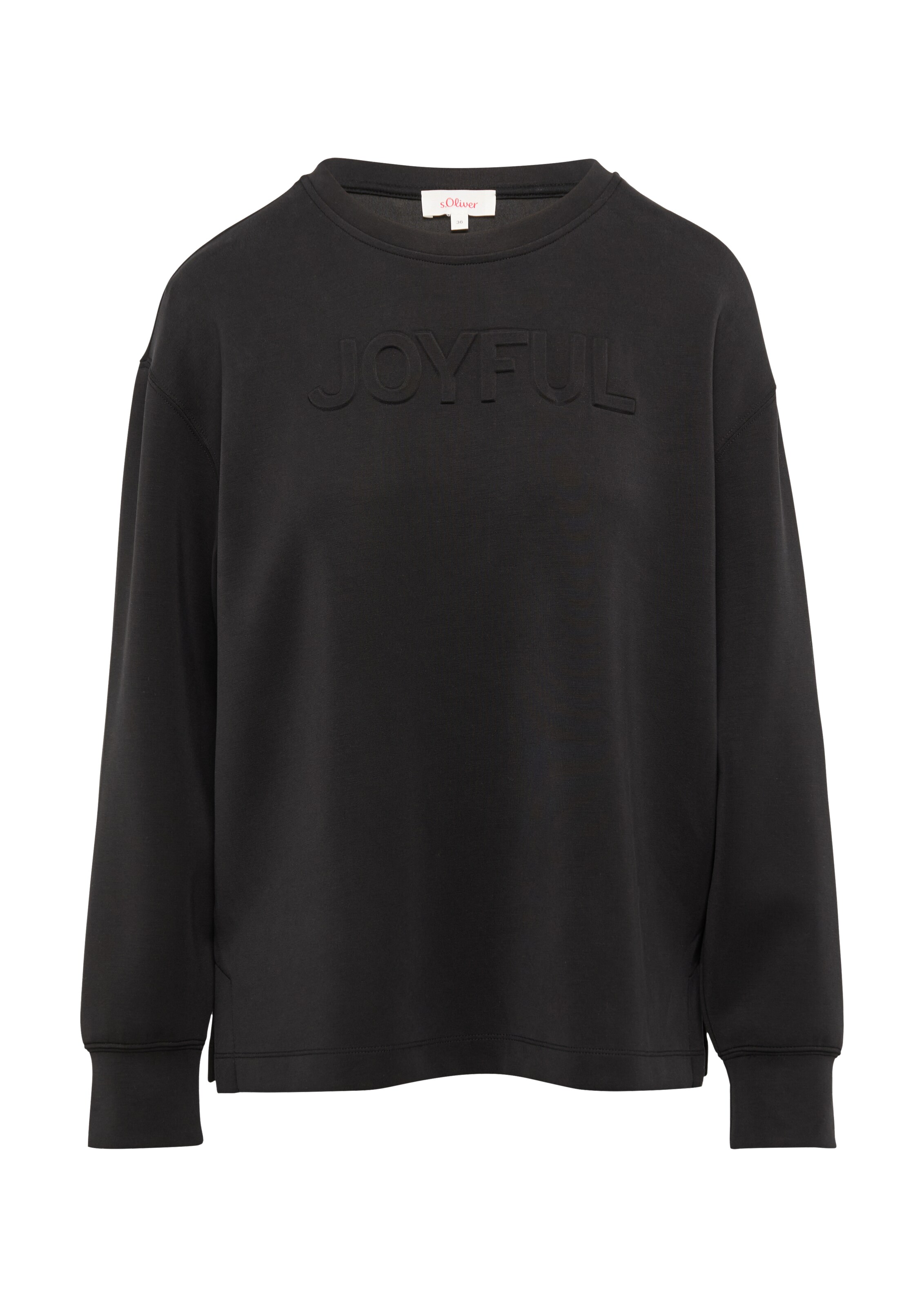 Sweat-shirt s.Oliver en noir : devant