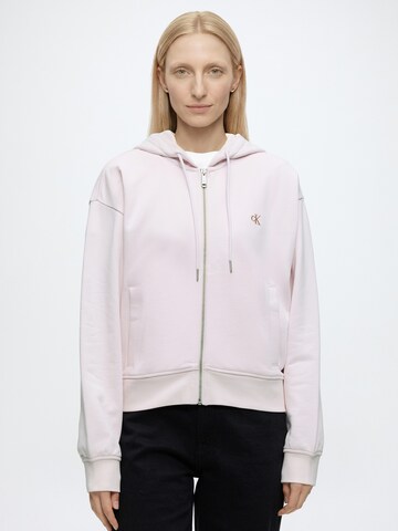 Hanorac de la Calvin Klein Jeans pe roz: față