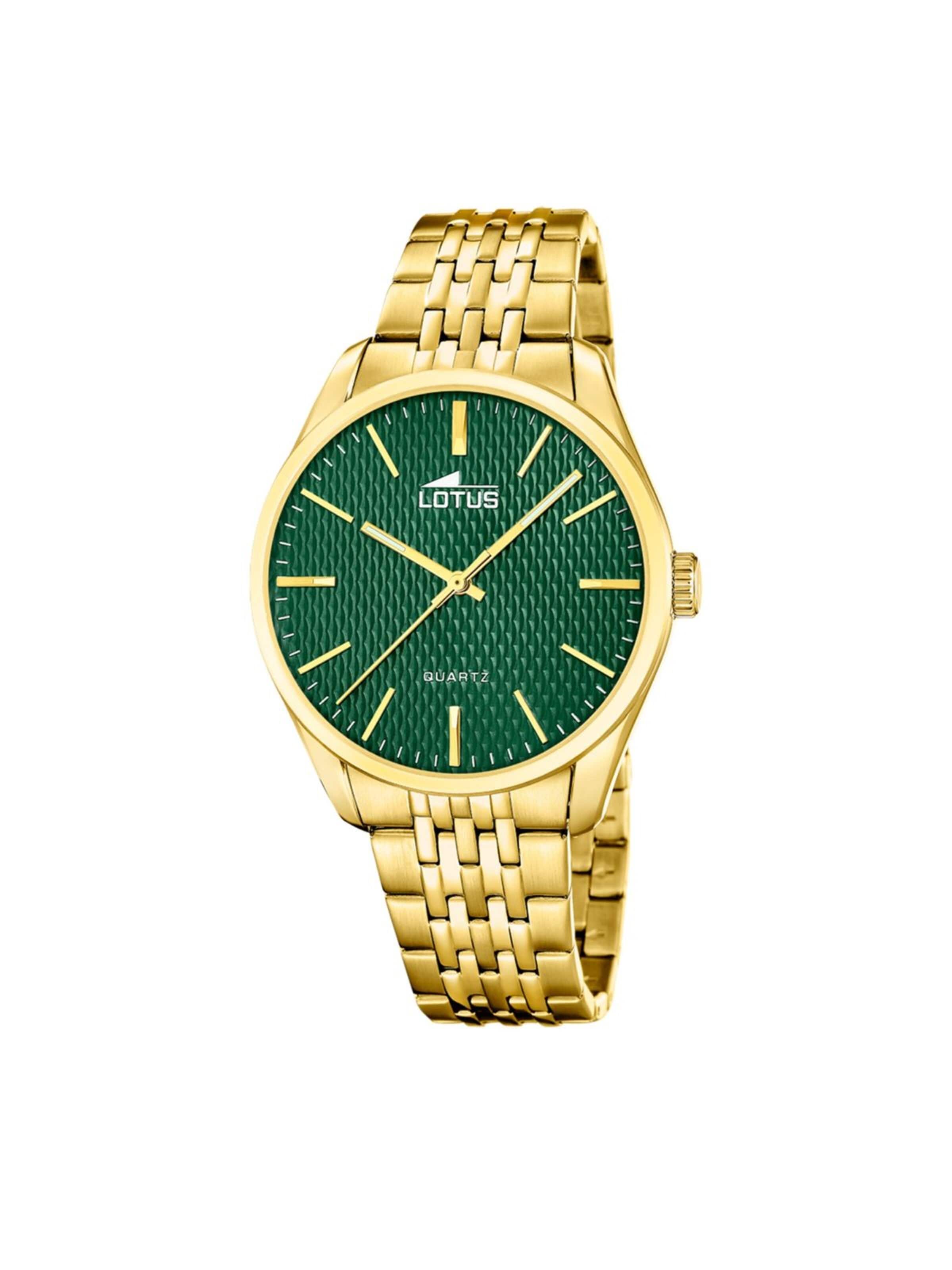 Lotus Analogové hodinky 'Watch Minimalist For Him' – zelená: přední strana