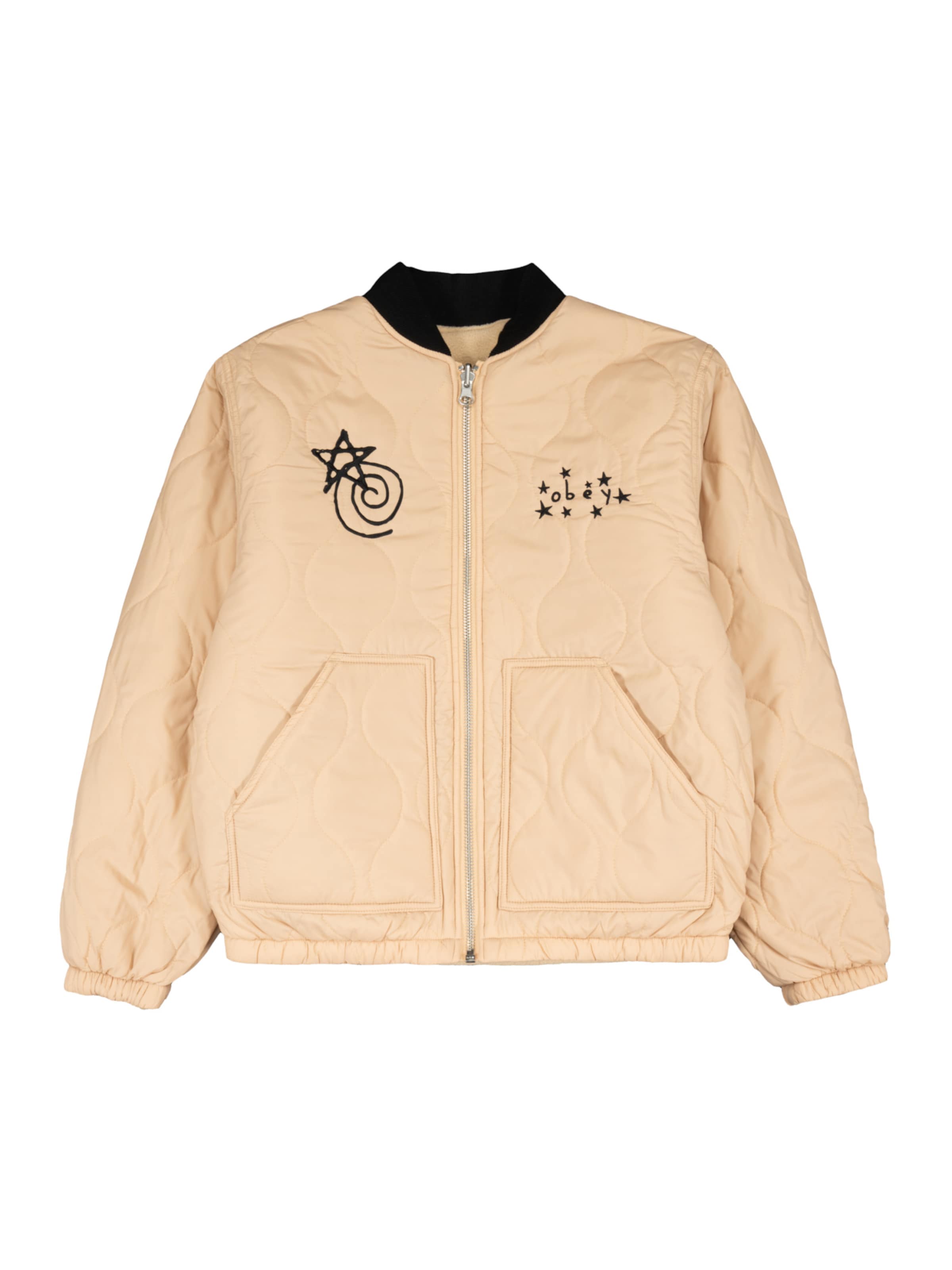 Obey leather jacket with hoodie mens best sale