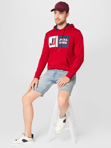 JACK & JONES Sweatshirt 'LOGAN' in Rot