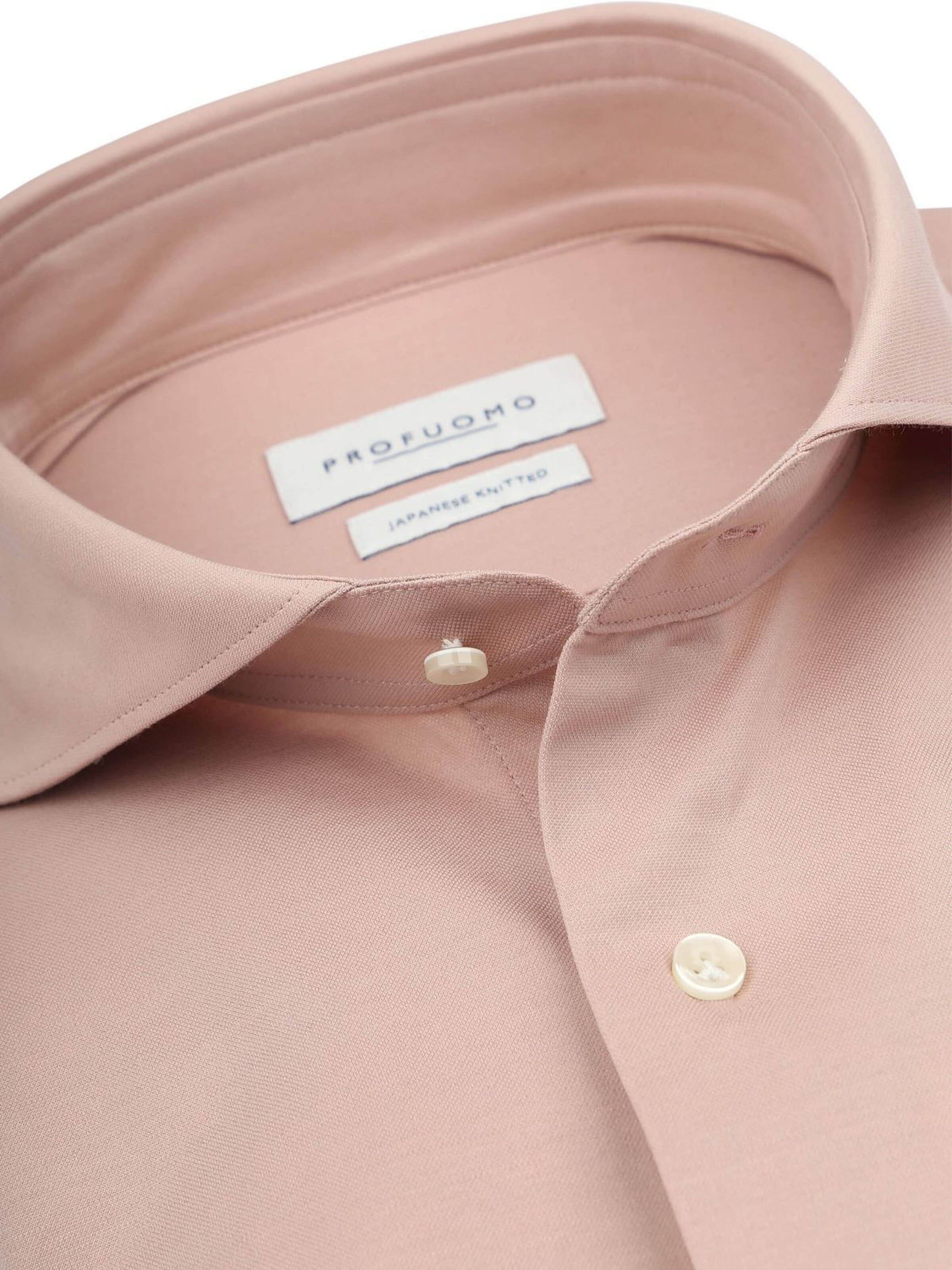 Profuomo Slim Fit Hemd 'Japanese Knitted'‌‌‌‌‌ in Pink