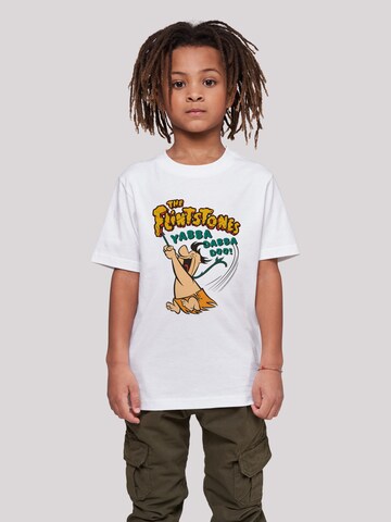 F4NT4STIC Shirt 'Fred Yabba Dabba Doo' in White: front