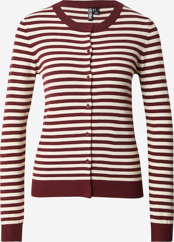 PIECES Strickjacke 'PCNORA' in Rot: Vorderseite