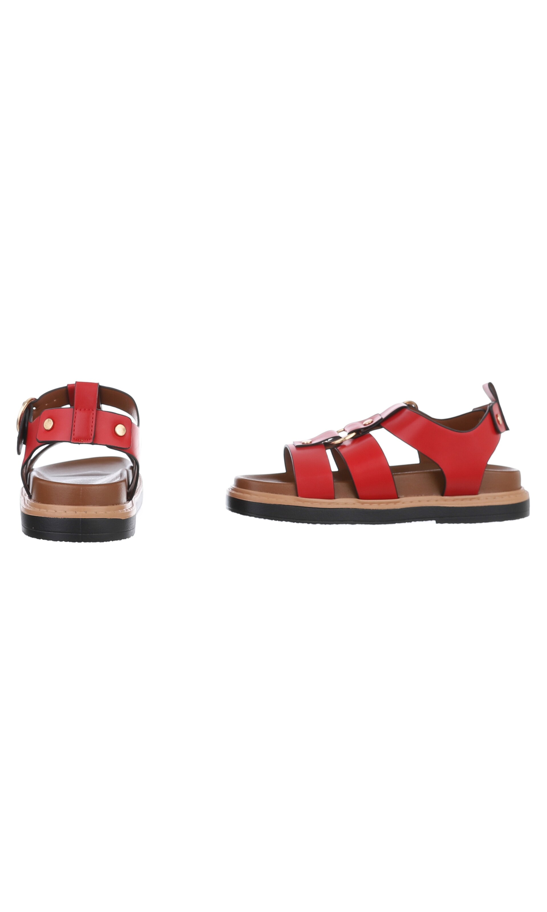 Ital-Design Strap Sandals in Red
