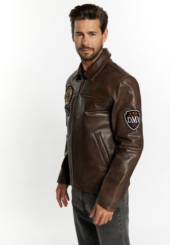 Veste mi-saison DreiMaster Vintage en marron : devant