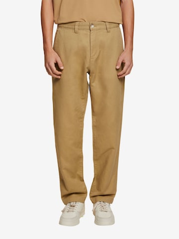 Loosefit Pantalon chino ESPRIT en beige : devant