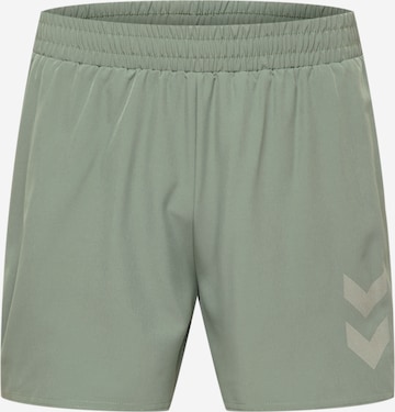 Hummel Sportovní kalhoty 'Force' – zelená: přední strana