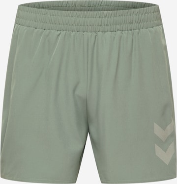 Regular Pantalon de sport 'Force' Hummel en vert : devant