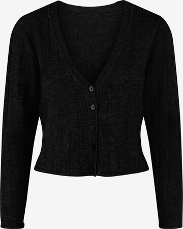 PIECES Knit cardigan 'KANIKA' in Black: front