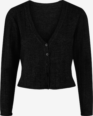PIECES Knit Cardigan 'KANIKA' in Black: front
