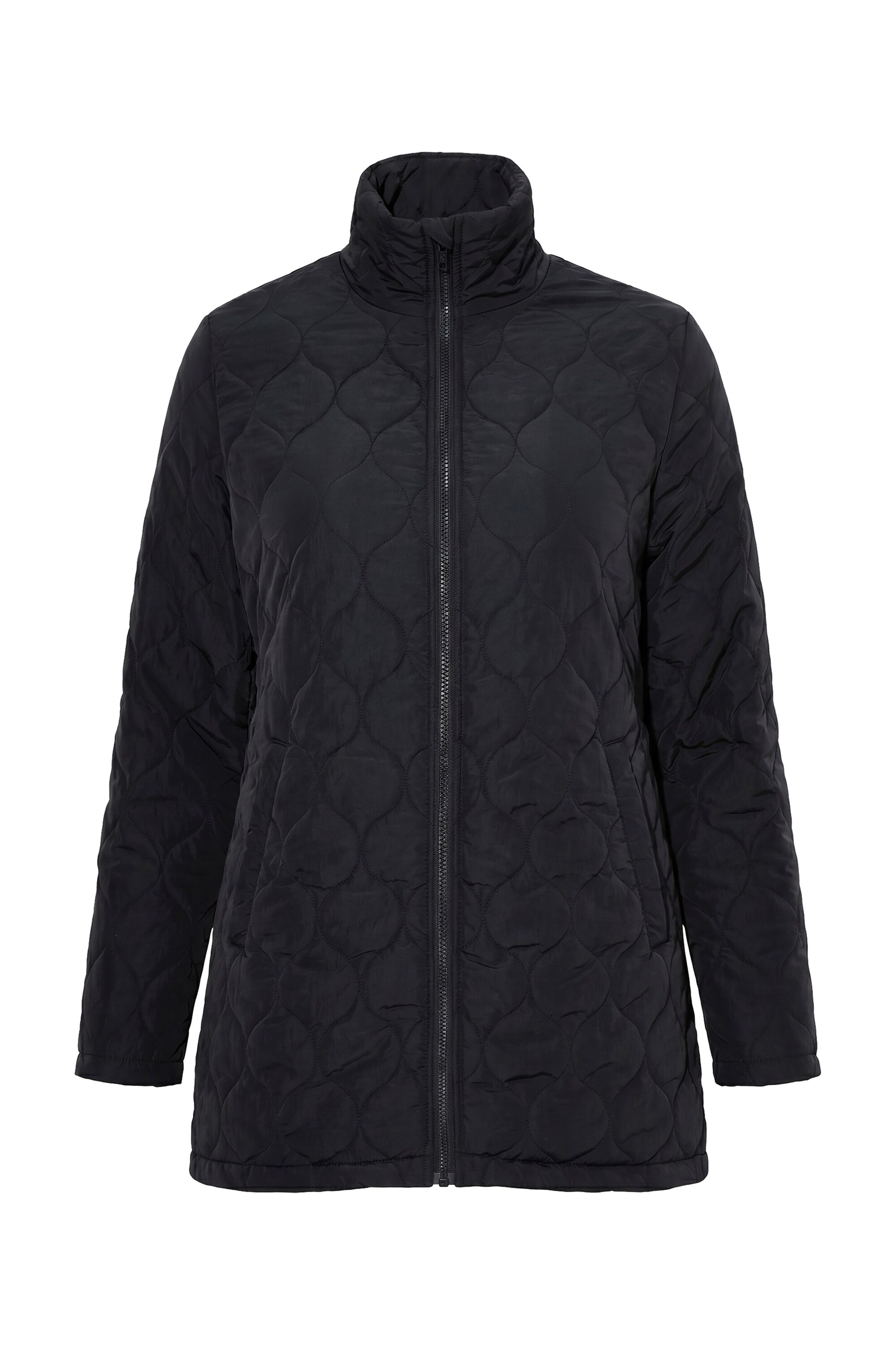 Ulla Popken Between-season jacket in Black: front
