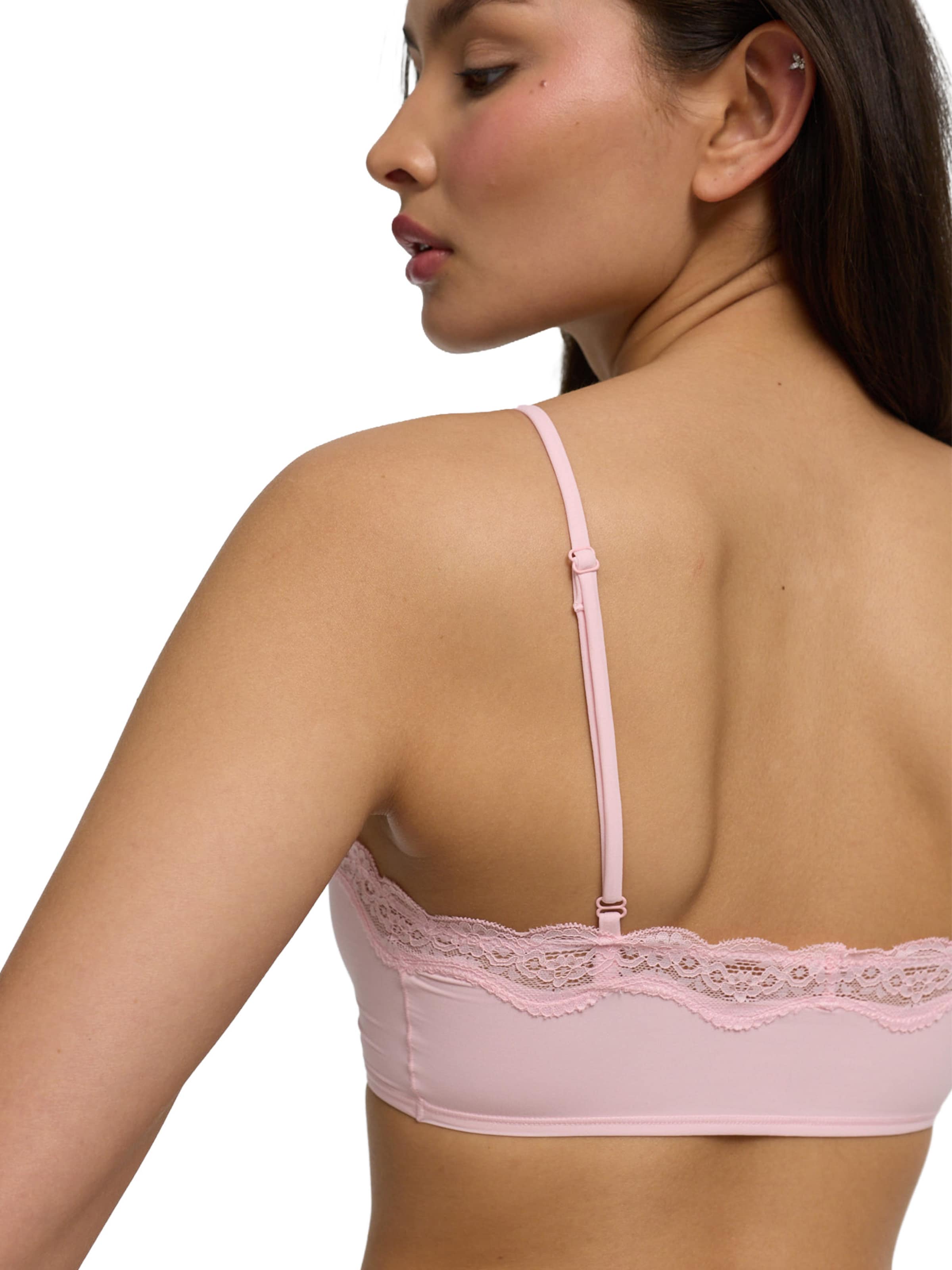 cfab (formerly creamy fabrics) Bygelfri Behå 'Lace Bralette' i rosa