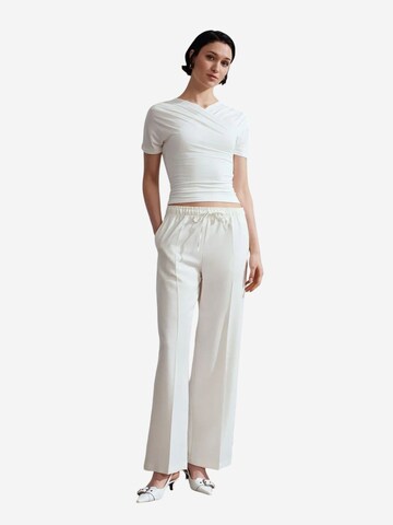 Wide Leg Pantalon Dilvin en blanc