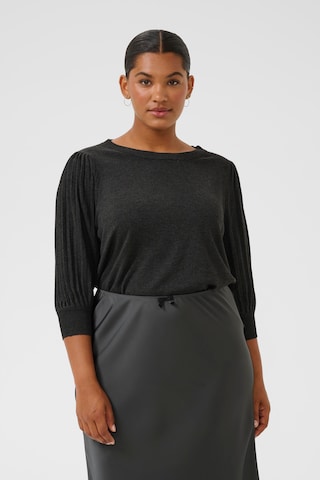 Pull-over 'Loni' KAFFE CURVE en gris : devant
