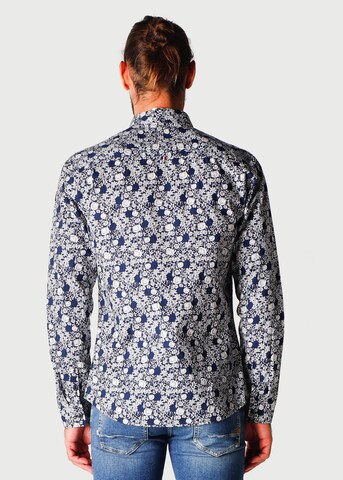 Le Temps Des Cerises Regular fit Button Up Shirt 'POLD' in Blue