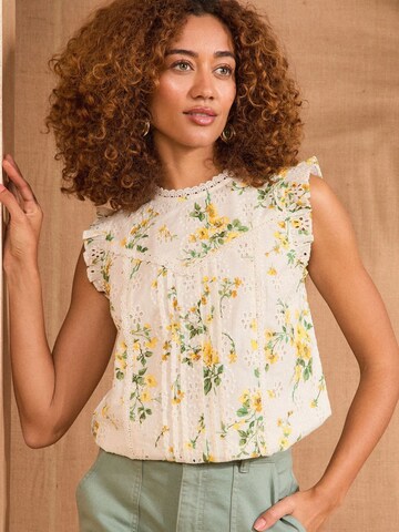 love & roses Bluse in Beige