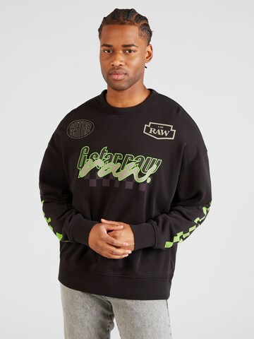 G-STAR Sweatshirt in Schwarz: Vorderseite
