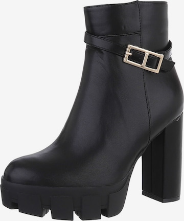 Ital-Design Ankle Boots in Black: front