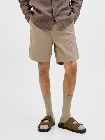 Loosefit Pantalon JACK & JONES en beige : devant