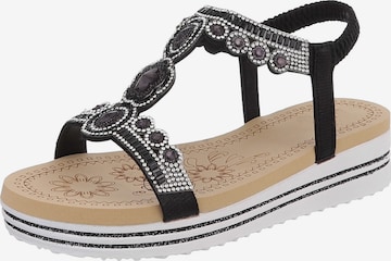 Ital-Design Sandale in Schwarz: Vorderseite