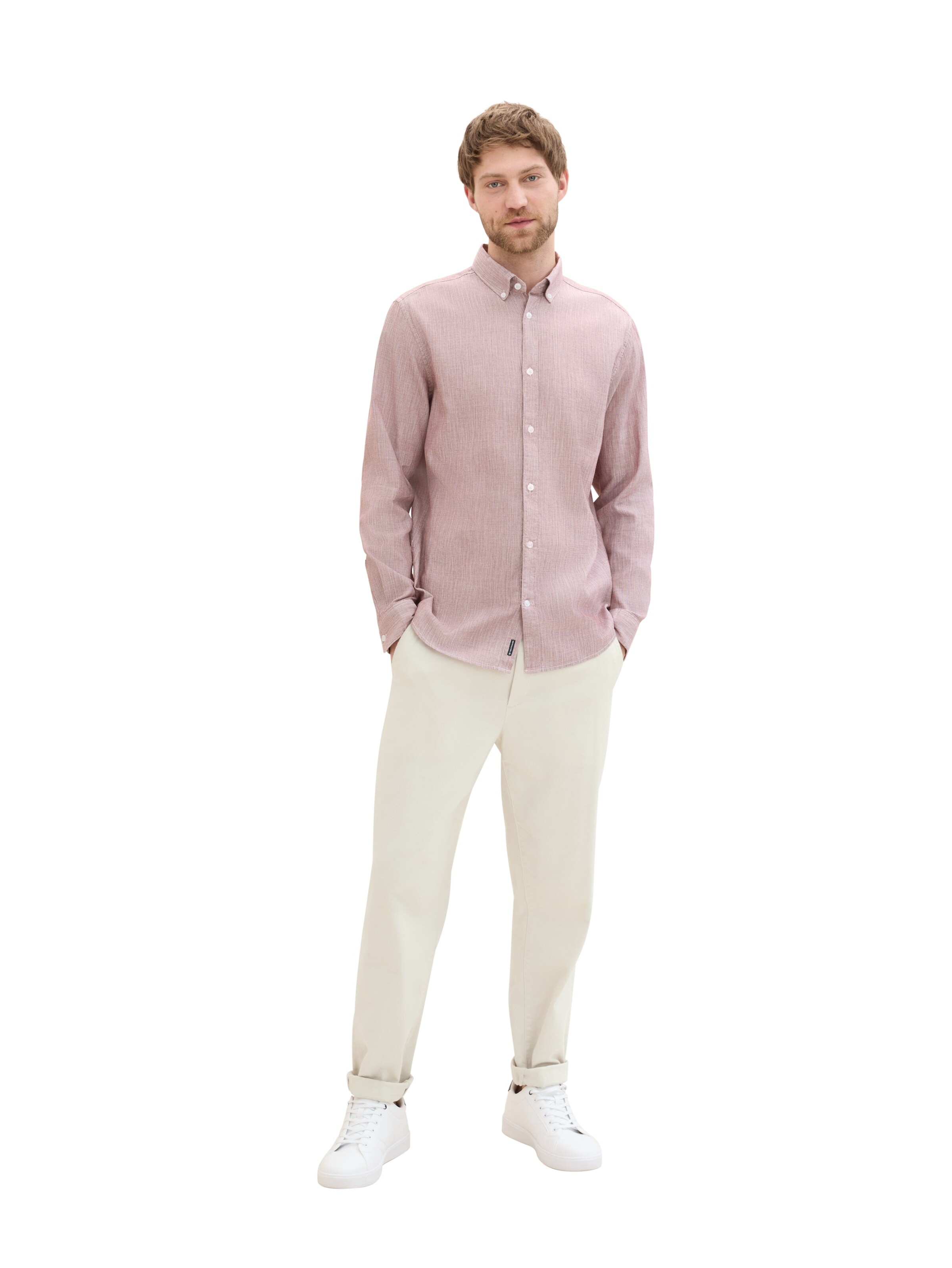 TOM TAILOR Regular Fit Hemd in Pink