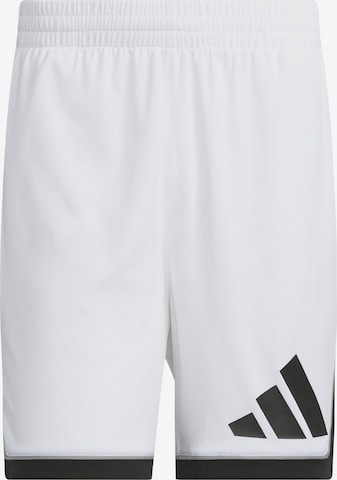 Pantaloni sportivi 'Basketball Badge of Sport' di ADIDAS PERFORMANCE in bianco: frontale