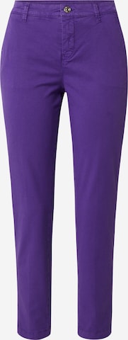 Coupe slim Pantalon chino 'Summer Spririt' MAC en violet : devant