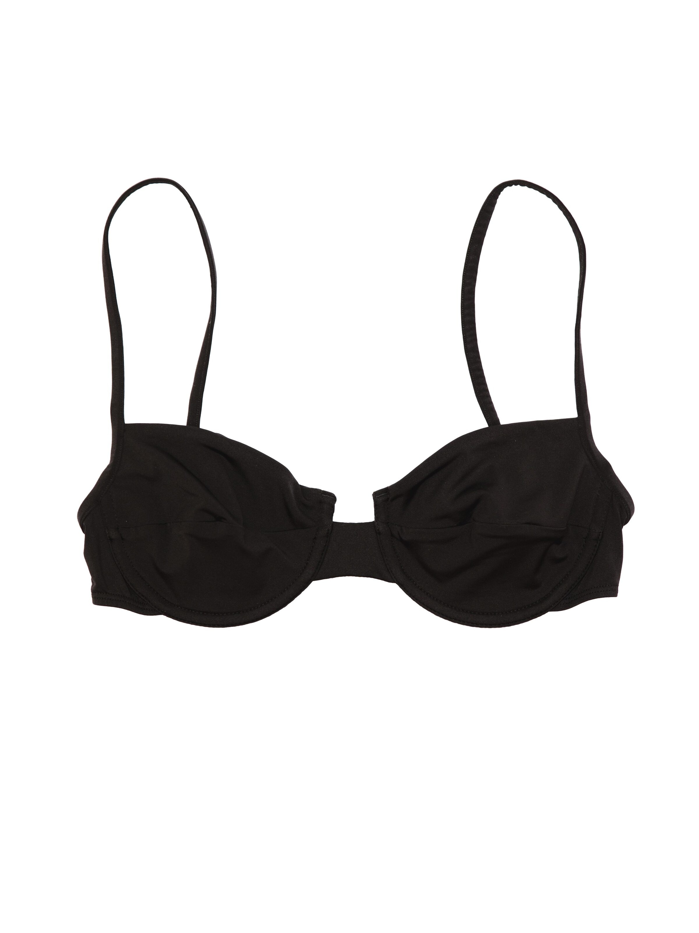 Matia Beachwear Balconette Bikinitop 'Bella'‌‌‌‌‌‌‌‌‌ in Schwarz: Vorderseite