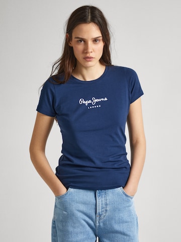 Pepe Jeans T-shirt 'New Virginia' in Blau: predná strana