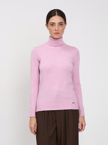 Influencer Pullover in Pink: Vorderseite