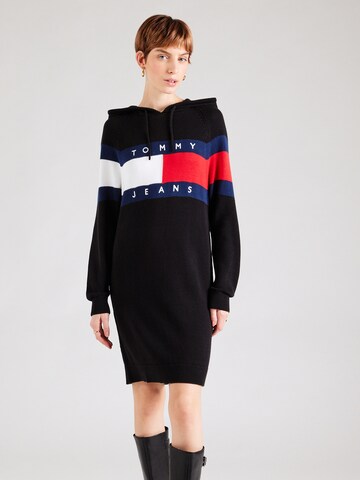 Abito in maglia di Tommy Jeans in nero: frontale