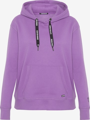 CHIEMSEE Sweatshirt in Purple: front
