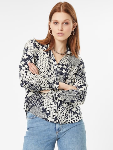 Wallis Blouse in Blauw: voorkant