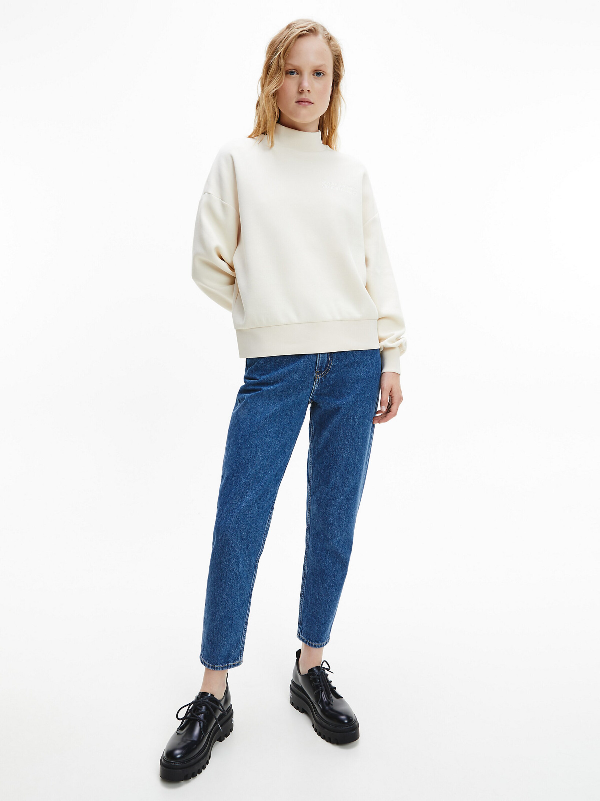 Plus durable Sweat-shirt  Calvin Klein Jeans en Beige 