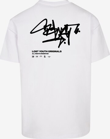 Lost Youth Тениска 'GRAFFITI' в бяло
