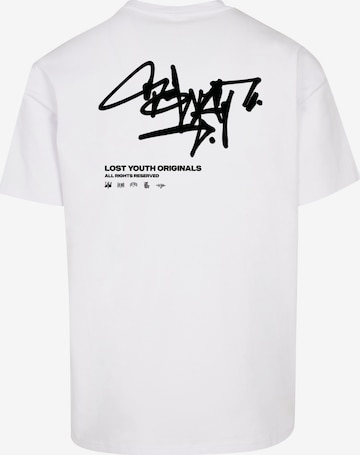 Lost Youth T-Shirt 'GRAFFITI' in Weiß