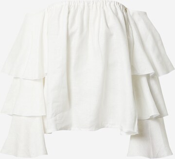 KAN - Blusa 'CLOUDS' en blanco: frente